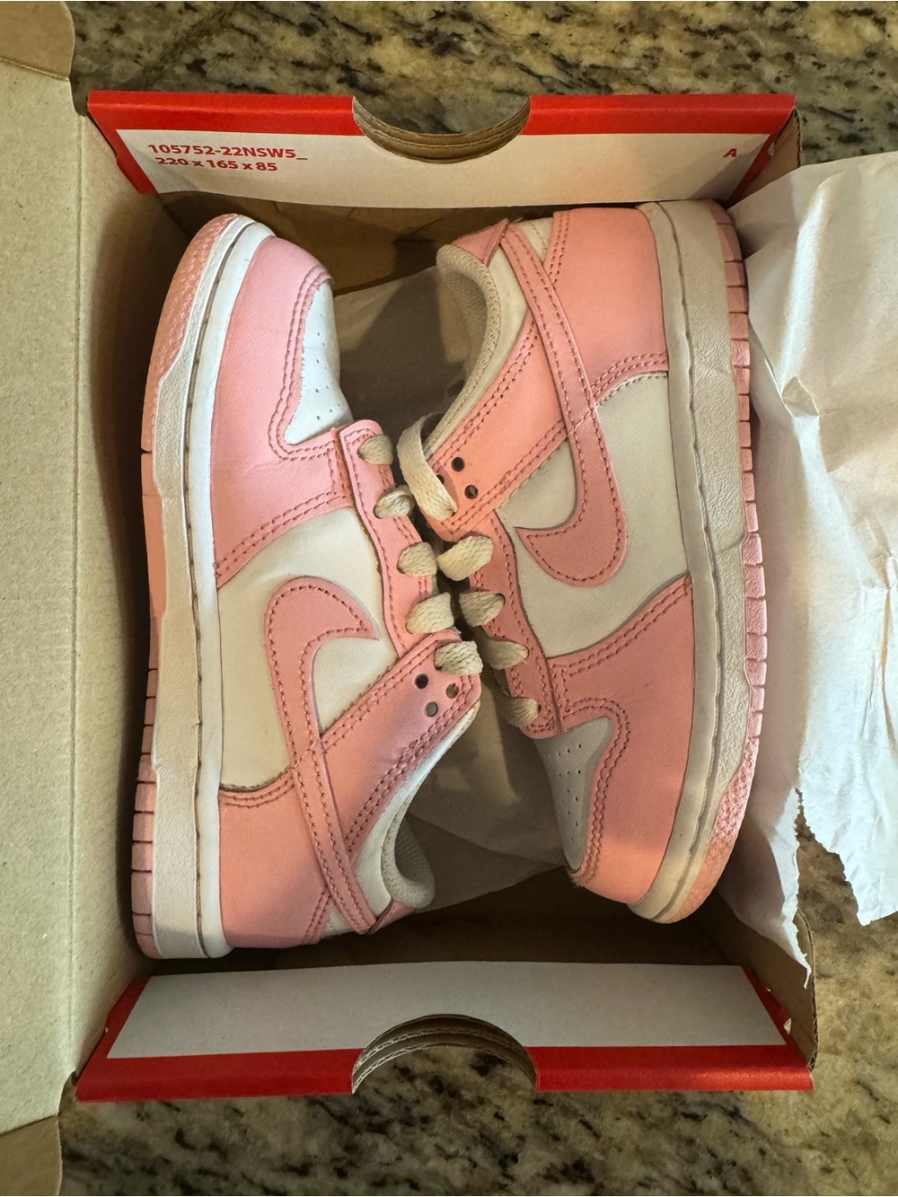 Nike Dunk Lows MED SOFT PINK/PINK FOAM Size: 11C